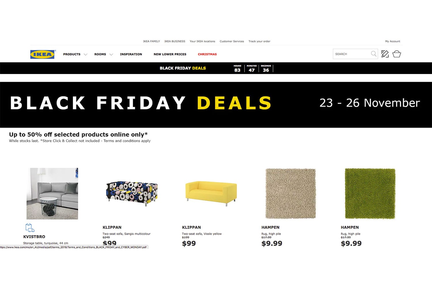 IKEA has launched a Black Friday halfprice sale with prices reduced by