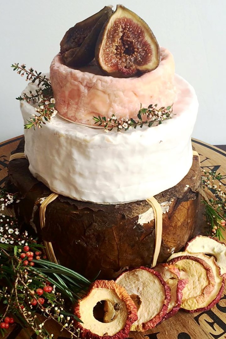 Cheese stack wedding cake