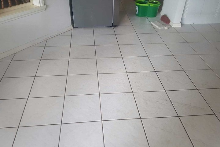 Tiles cleaned beforehand