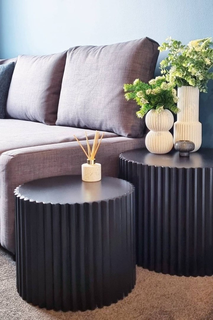 Fluted Side Tables With Kmart Items, Round Oak Tables Kmart