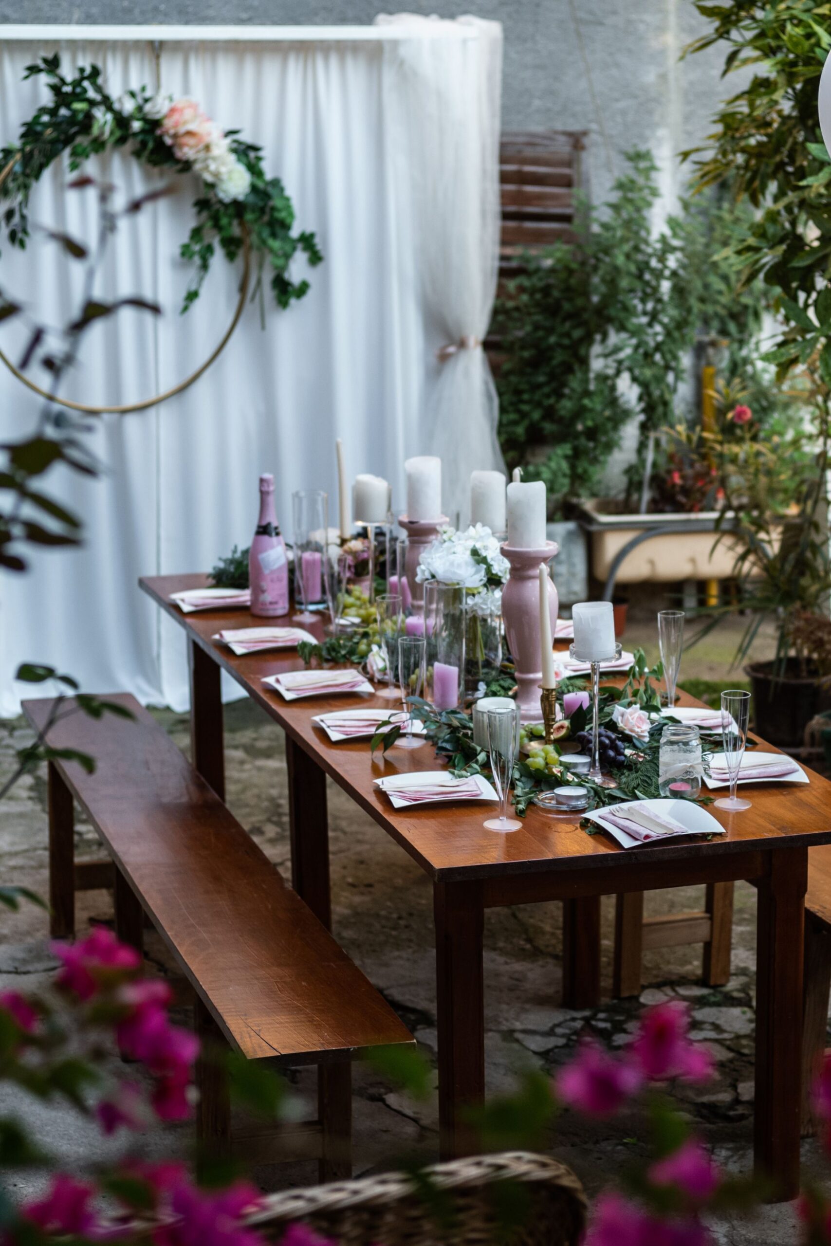 outdoor party set up