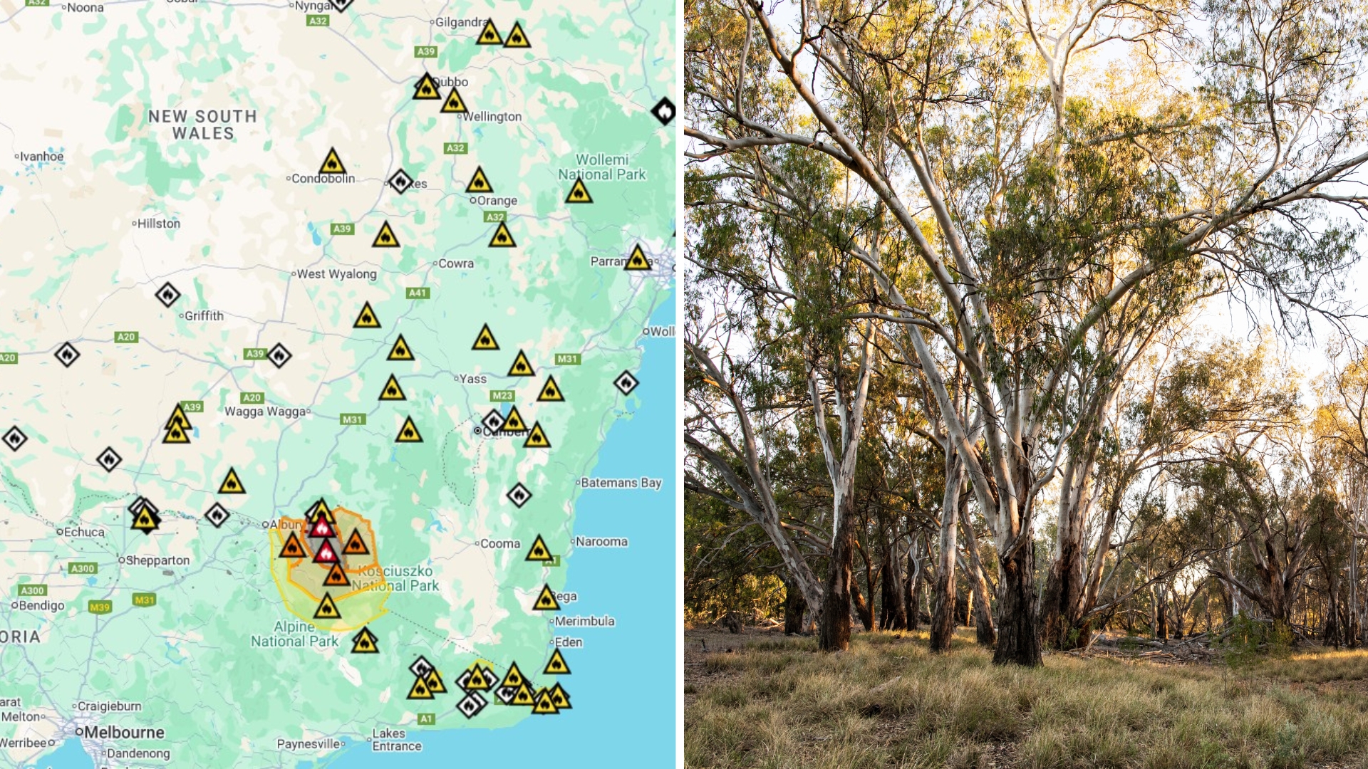 New bushfire warnings issued – here’s where the active fire zones are located