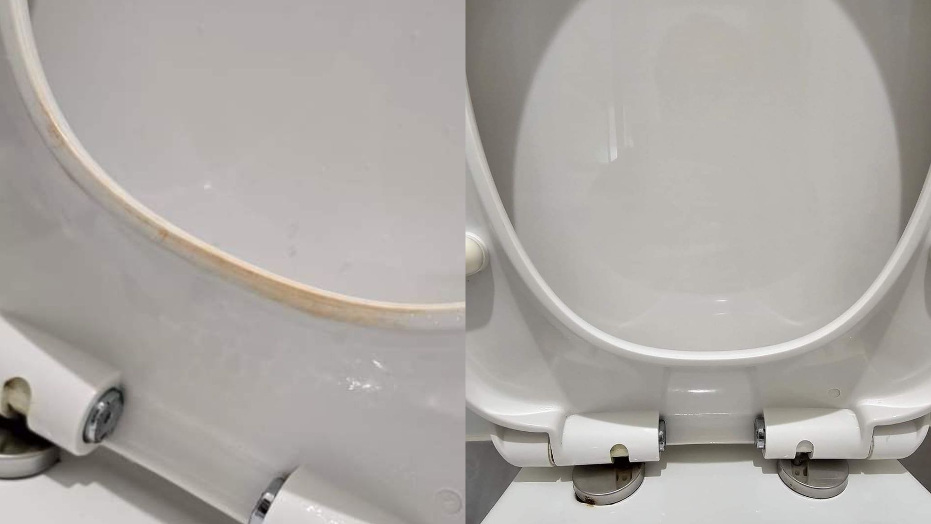 This stain remover works better than bleach on yellow toilet seat stains