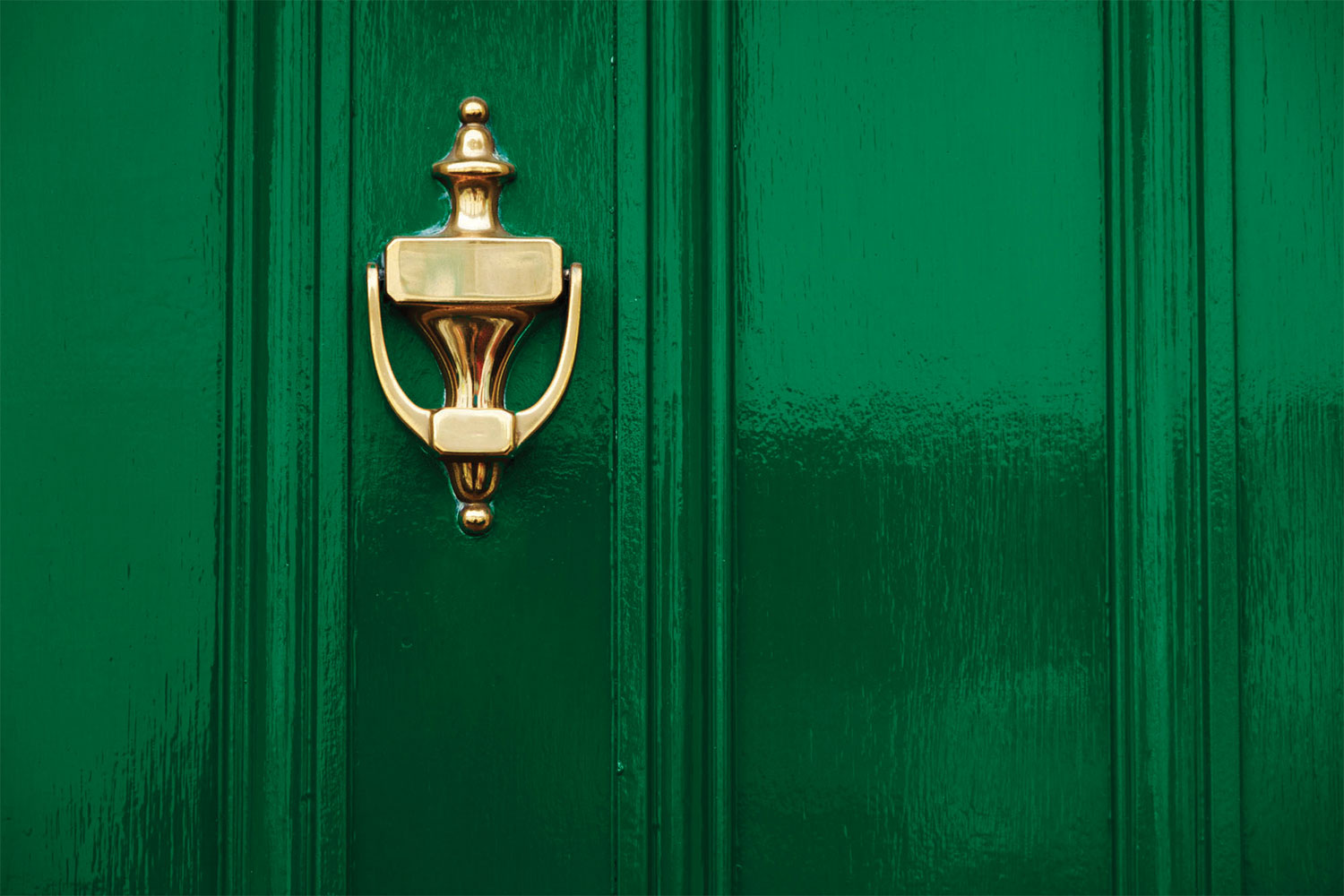Dark green front door