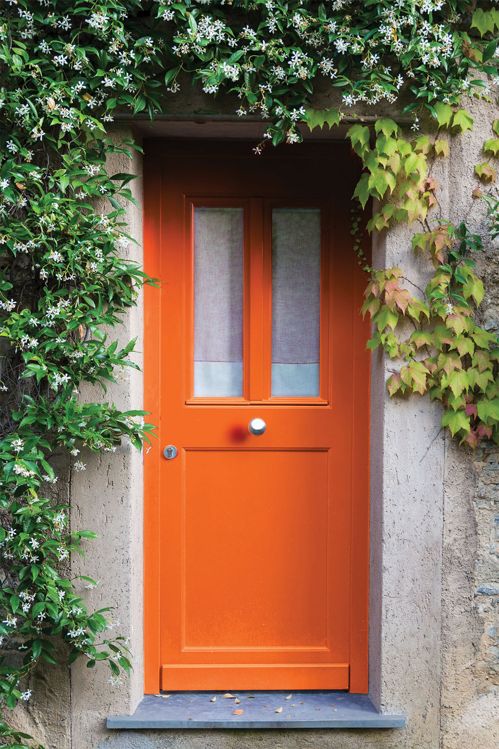 Orange front door