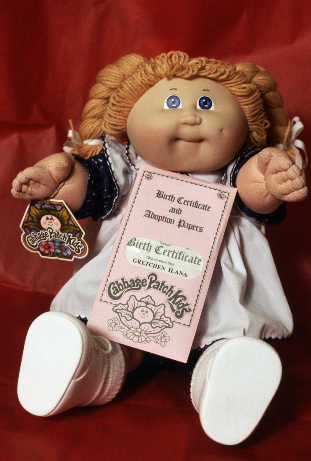 Vintage Cabbage Patch doll with adoption papers.