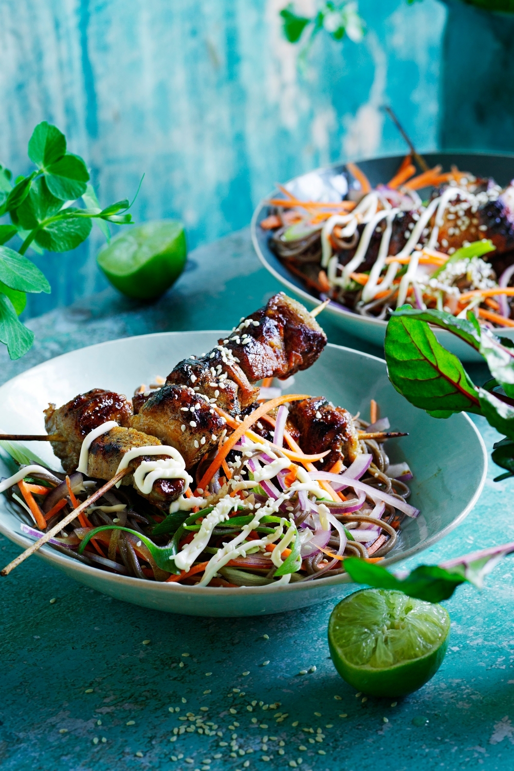 miso-glazed-pork-skewers