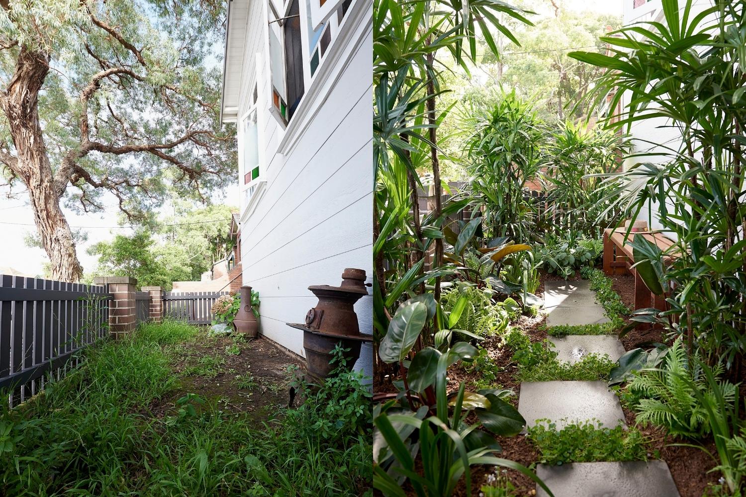 Before and after: Charlie makes over a weedy side garden