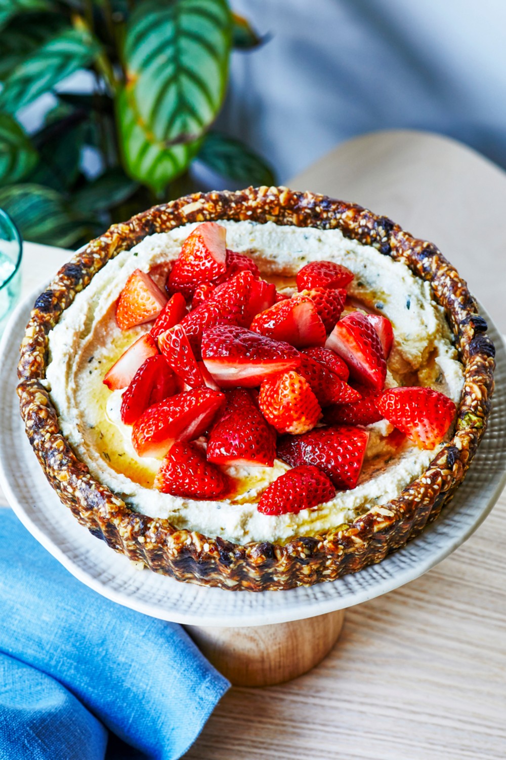 strawberry date nut tart